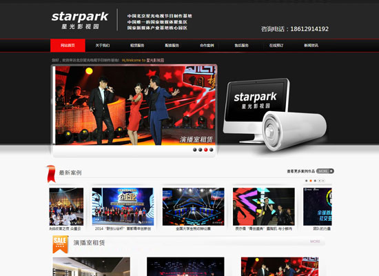 网站建设案例-星光影视园